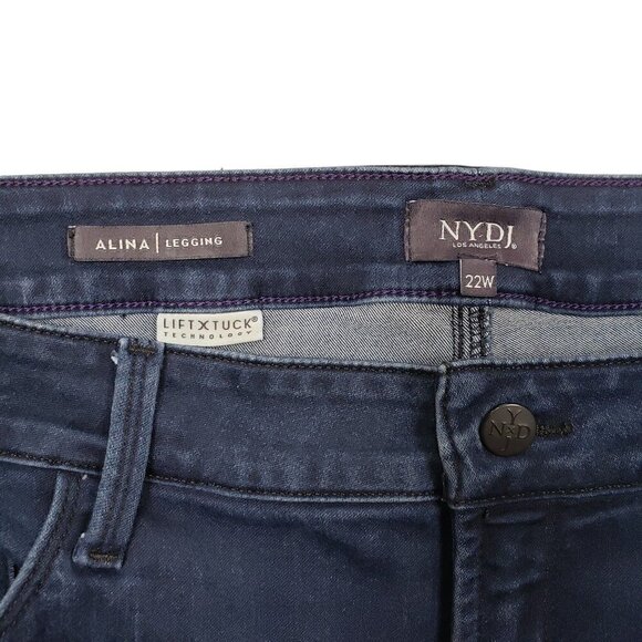 NYDJ‎ Alina Legging Jeans Womens 22W High Rise Dark Wash - Picture 6 of 7